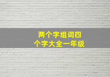 两个字组词四个字大全一年级