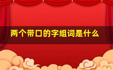 两个带口的字组词是什么