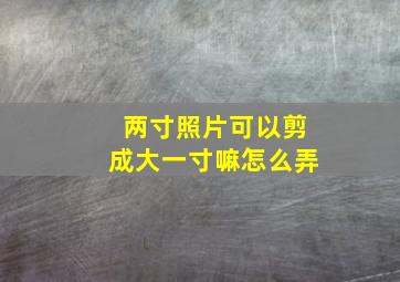 两寸照片可以剪成大一寸嘛怎么弄