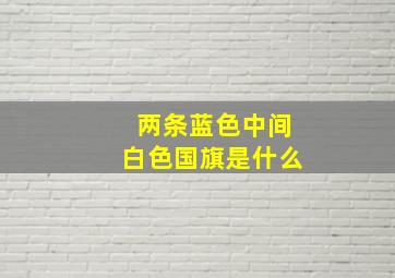 两条蓝色中间白色国旗是什么