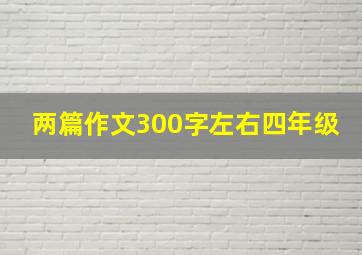 两篇作文300字左右四年级