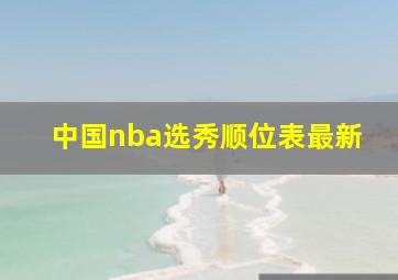 中国nba选秀顺位表最新