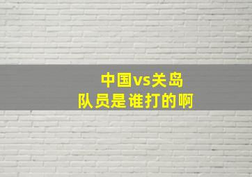 中国vs关岛队员是谁打的啊