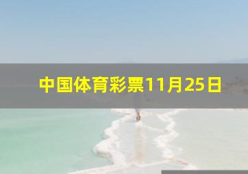 中国体育彩票11月25日