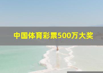 中国体育彩票500万大奖