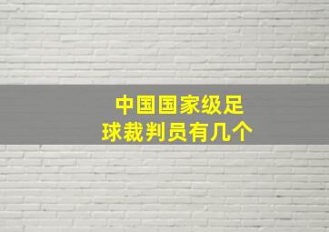 中国国家级足球裁判员有几个