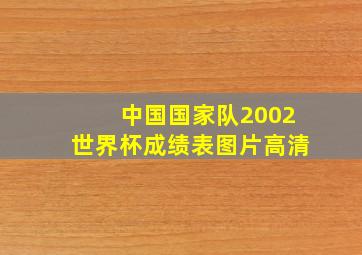 中国国家队2002世界杯成绩表图片高清