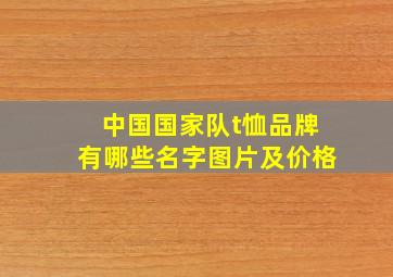 中国国家队t恤品牌有哪些名字图片及价格