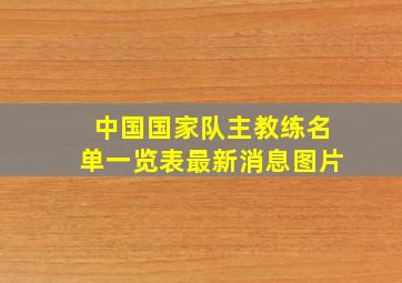 中国国家队主教练名单一览表最新消息图片