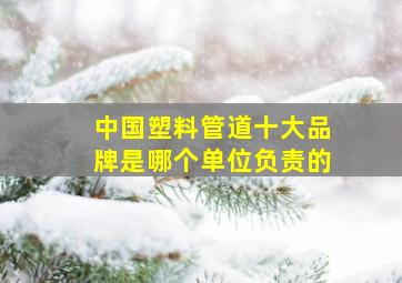 中国塑料管道十大品牌是哪个单位负责的