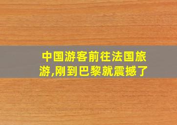 中国游客前往法国旅游,刚到巴黎就震撼了