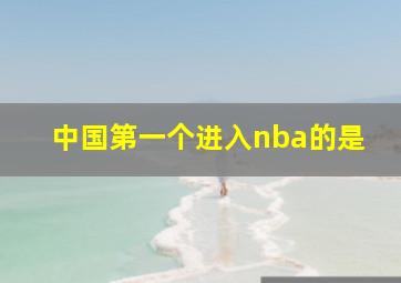 中国第一个进入nba的是