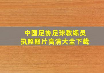 中国足协足球教练员执照图片高清大全下载