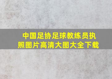 中国足协足球教练员执照图片高清大图大全下载