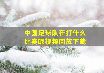 中国足球队在打什么比赛呢视频回放下载