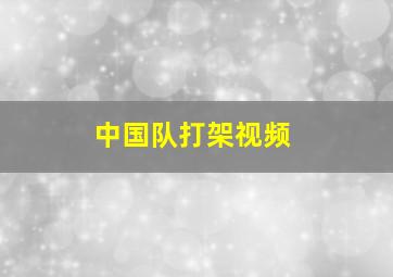 中国队打架视频