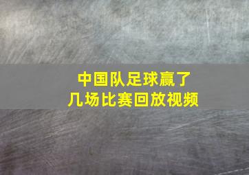 中国队足球赢了几场比赛回放视频