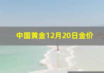 中国黄金12月20日金价