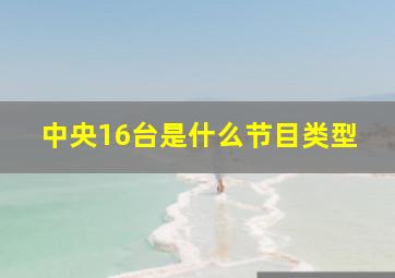 中央16台是什么节目类型