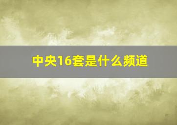 中央16套是什么频道