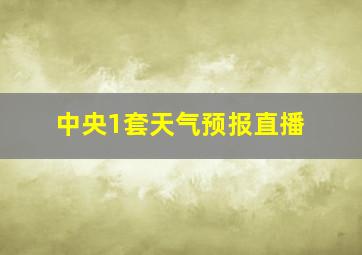 中央1套天气预报直播