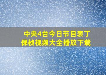 中央4台今日节目表丁保桢视频大全播放下载