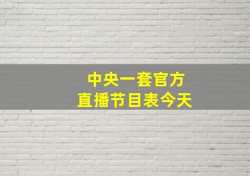 中央一套官方直播节目表今天