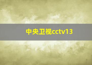 中央卫视cctv13