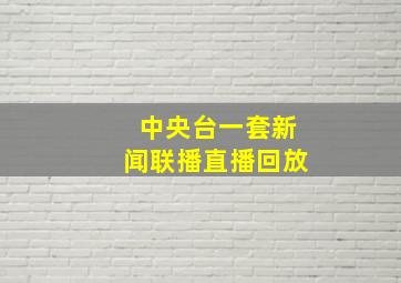 中央台一套新闻联播直播回放