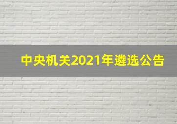 中央机关2021年遴选公告