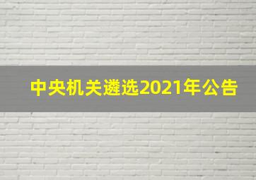 中央机关遴选2021年公告