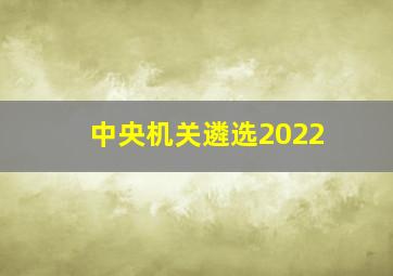 中央机关遴选2022