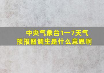 中央气象台1一7天气预报图调生是什么意思啊