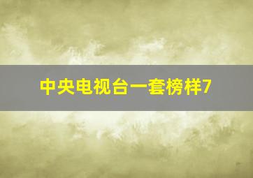 中央电视台一套榜样7