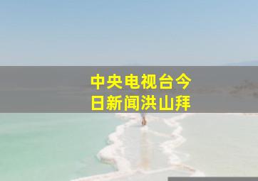 中央电视台今日新闻洪山拜