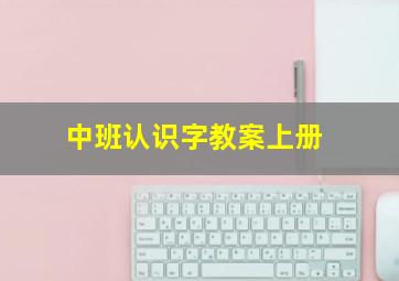 中班认识字教案上册