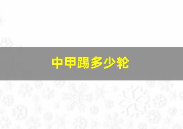 中甲踢多少轮