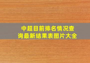 中超目前排名情况查询最新结果表图片大全