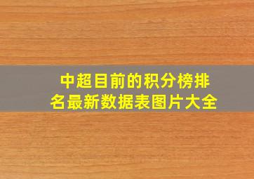 中超目前的积分榜排名最新数据表图片大全