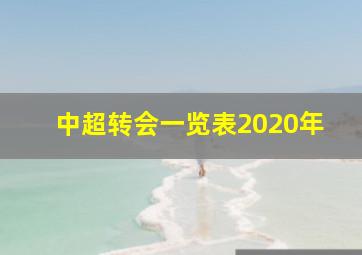 中超转会一览表2020年