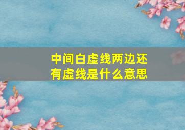 中间白虚线两边还有虚线是什么意思