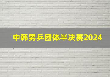 中韩男乒团体半决赛2024