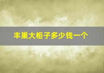 丰巢大柜子多少钱一个