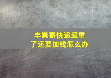 丰巢寄快递超重了还要加钱怎么办