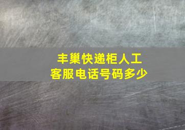 丰巢快递柜人工客服电话号码多少