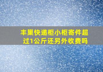 丰巢快递柜小柜寄件超过1公斤还另外收费吗