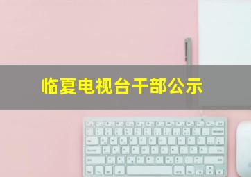 临夏电视台干部公示