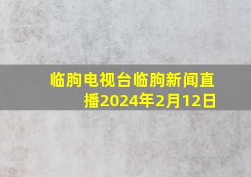 临朐电视台临朐新闻直播2024年2月12日