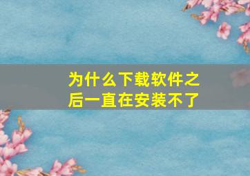 为什么下载软件之后一直在安装不了