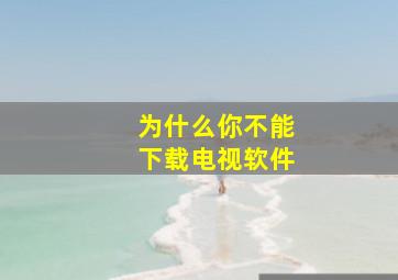 为什么你不能下载电视软件